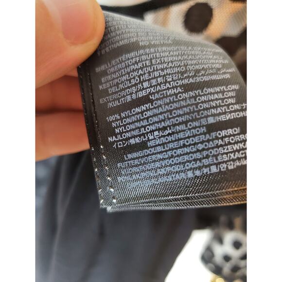 Guess Sheer Black Polka Dot Blouse, Large - Picture 6 of 6